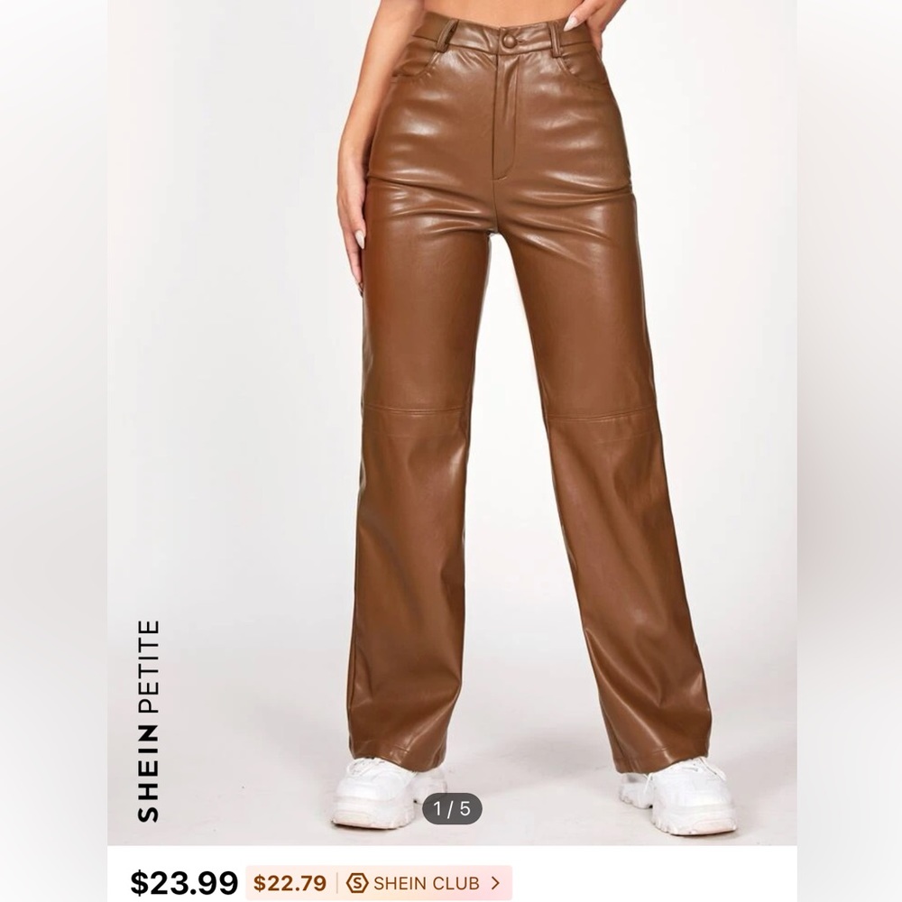 Light brown leather pants